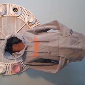 Simms Gray and White Fleece Hoodie